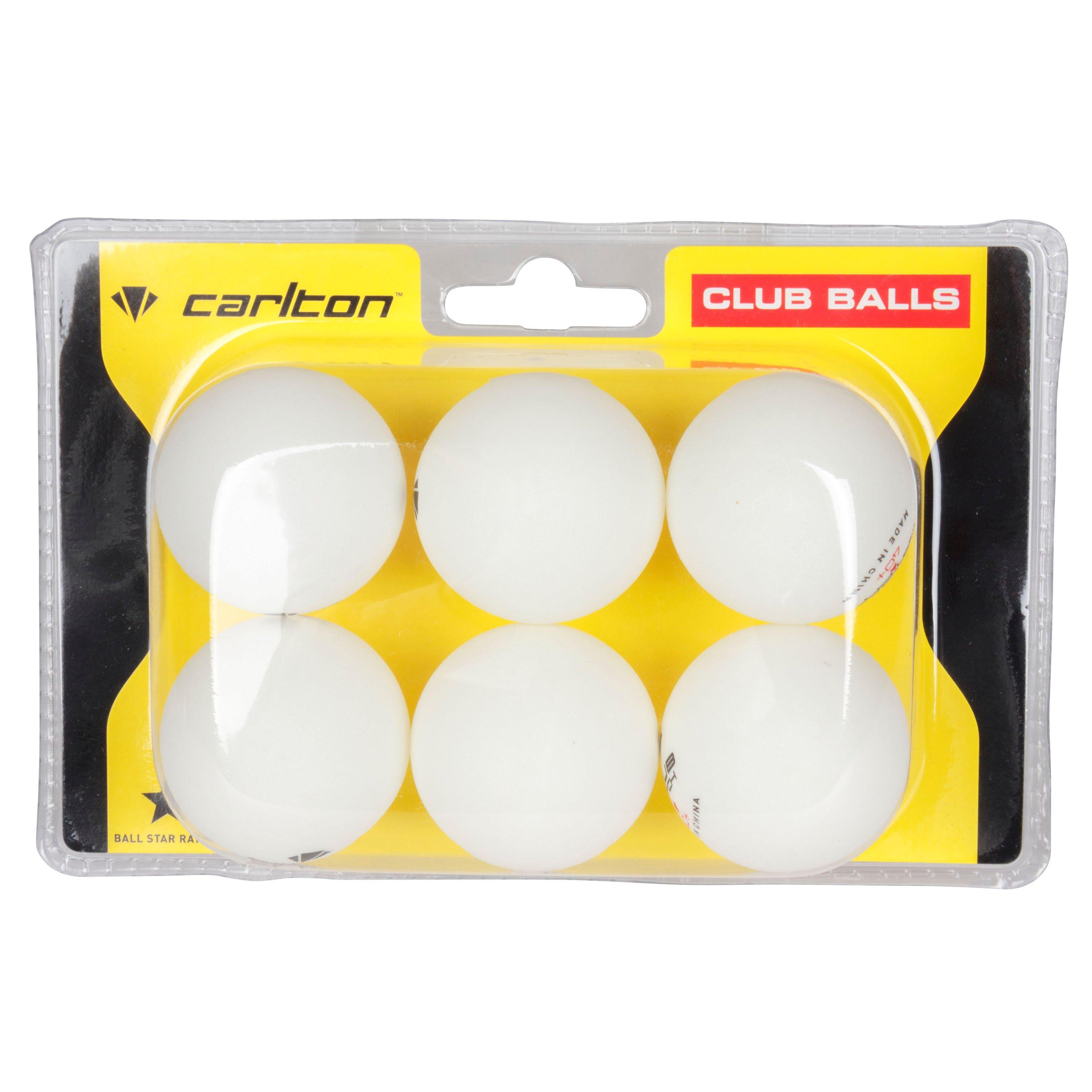 Carlton Club Table Tennis Balls 6 Pack Adults