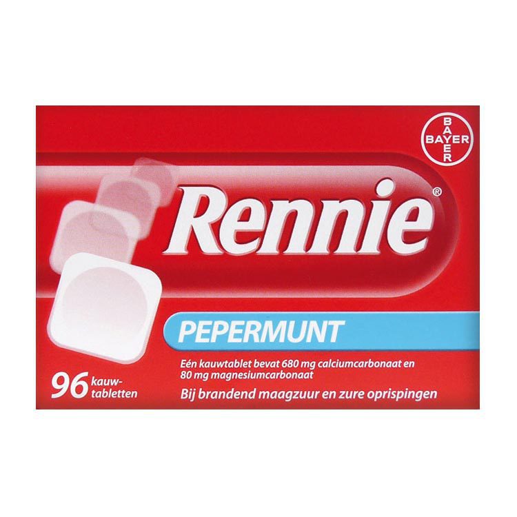 Rennie Pepermunt 96 kauwtabletten