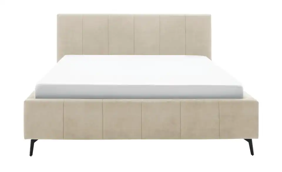 Polsterbett Lizzano Beige 160 cm mit Federholzrahmen