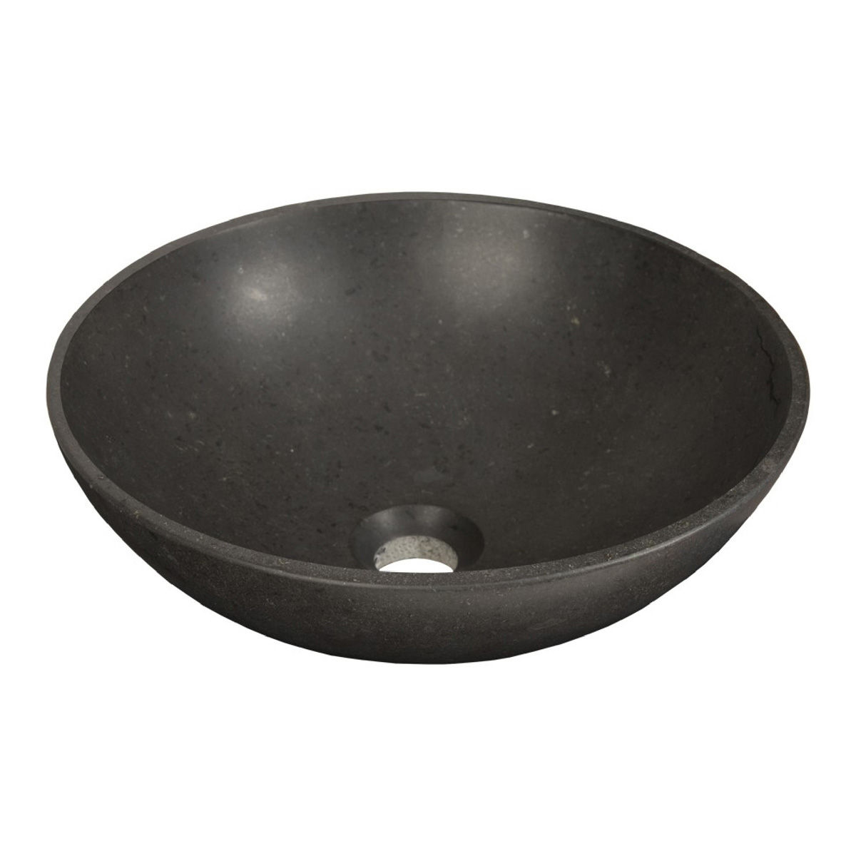 Brauer Molten waskom natuursteen 42cm antraciet