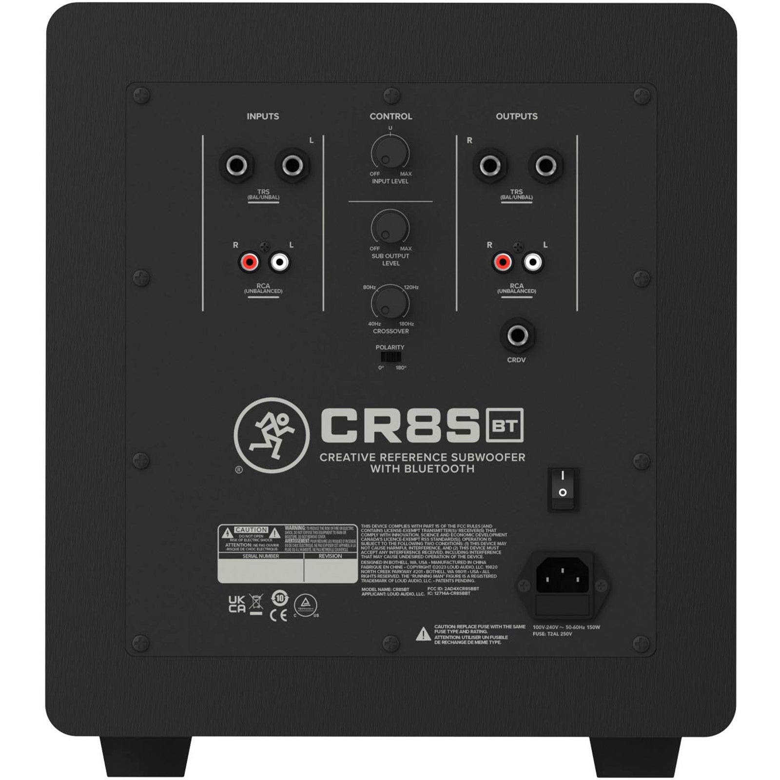 Mackie CR8SBT actieve subwoofer met remote en Bluetooth