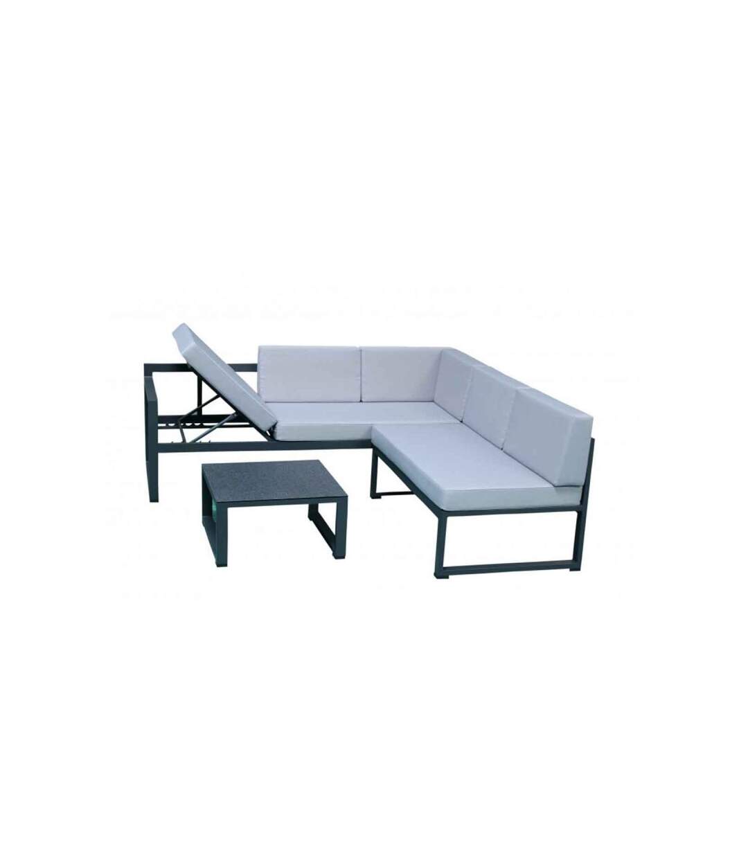 Paris Prix - Salon De Jardin medan 5 Places Gris