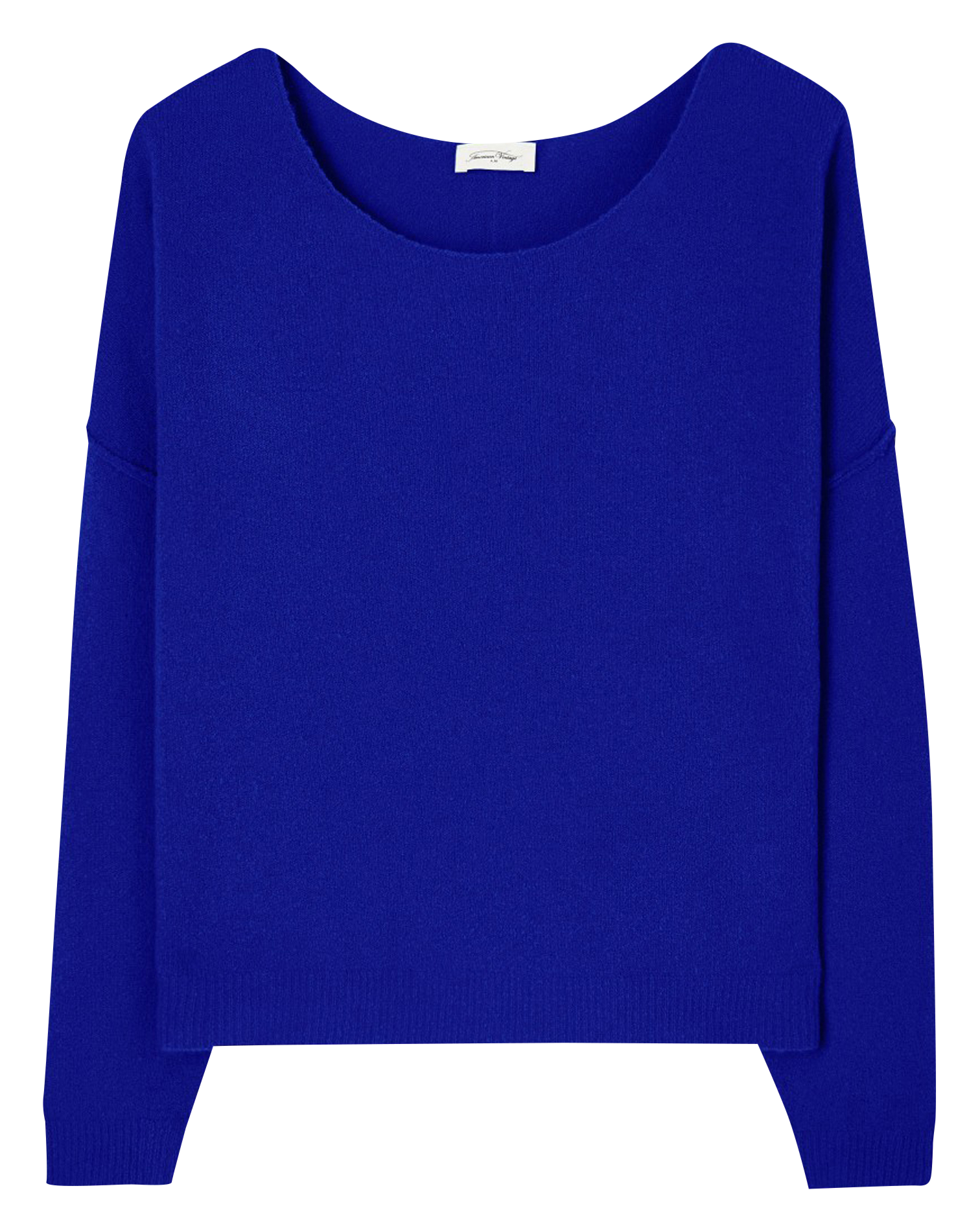 DAMSVILLE - Pull col bateau en laine mélangée | Bleu