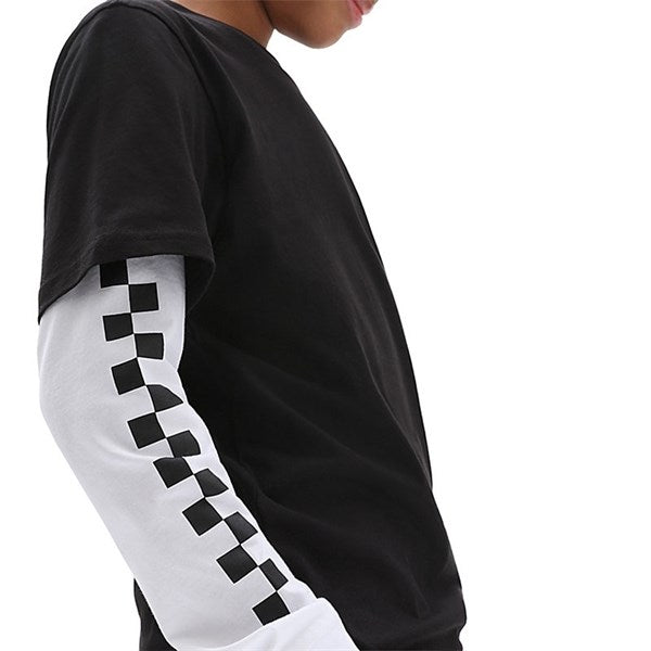 By Long Check Twofer T-Shirt Black/Black