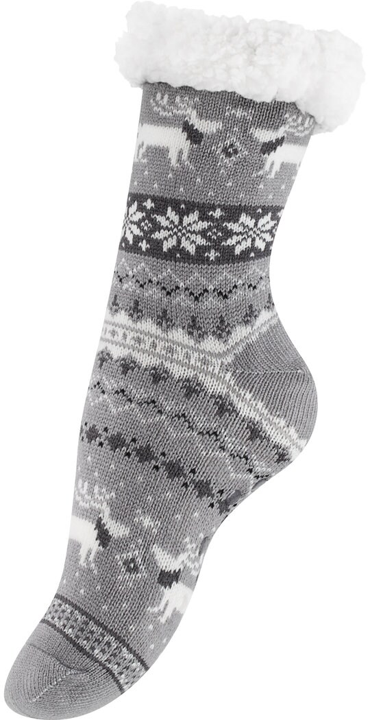 Yenita® Hüttensocken mit ABS-Sohle im Norwegerdesign