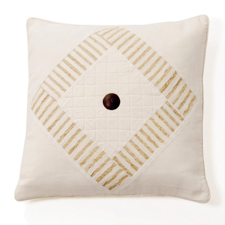 Kissenhülle, beige, L 60 cm, B 60 cm von fischer's lagerhaus