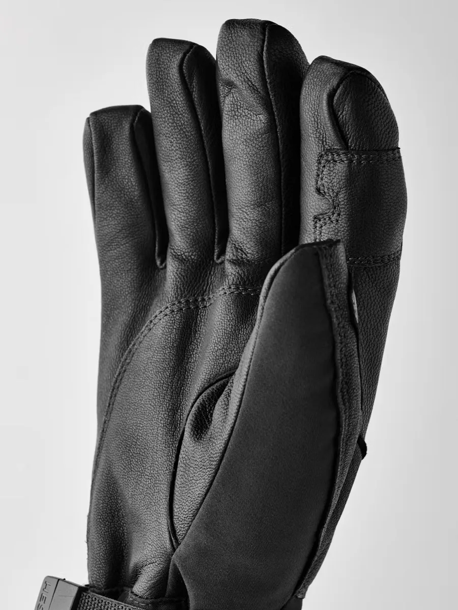 Hestra Heater Gauntlet - 5 Finger Black/Black