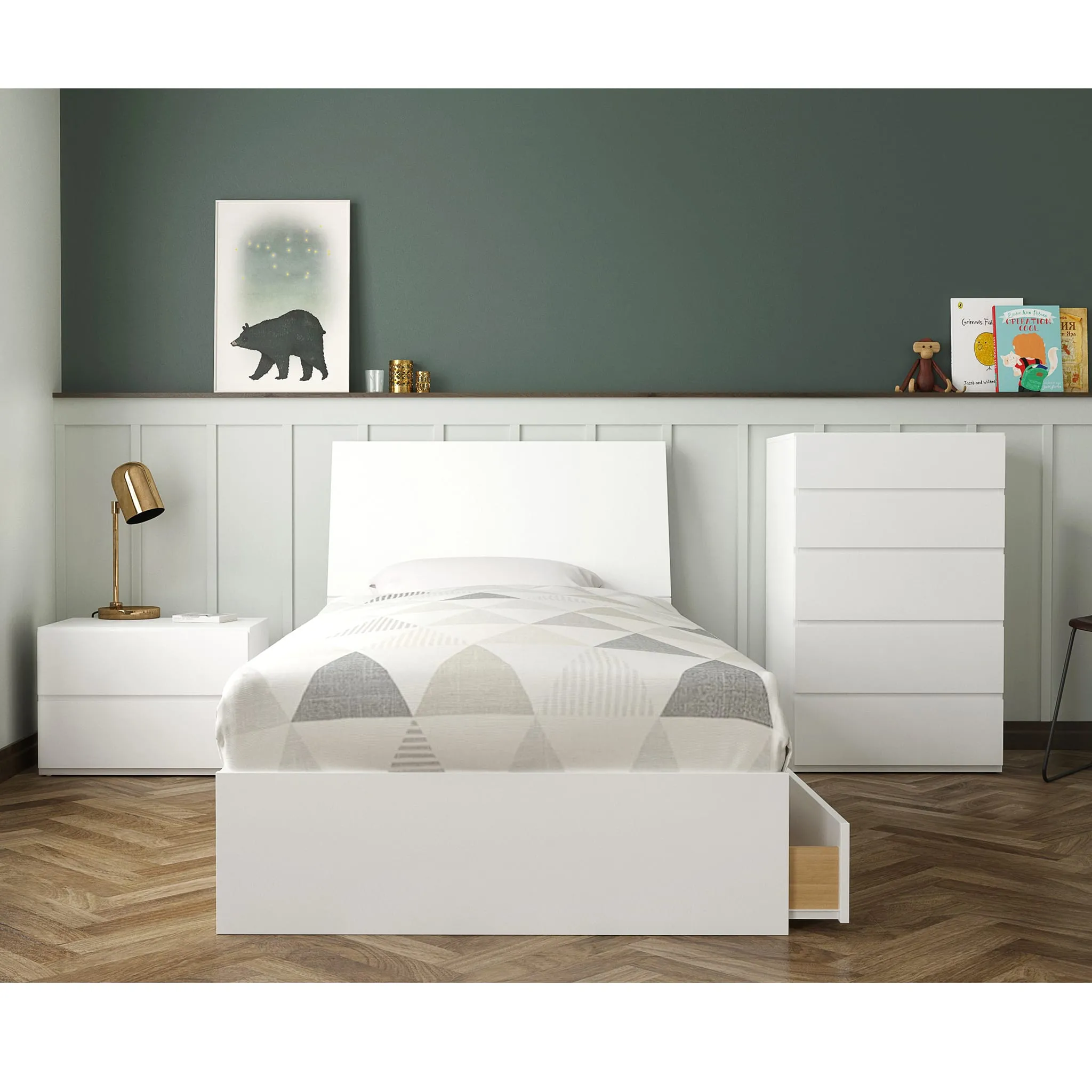 Nexera Table de Nuit Bali - Blanc