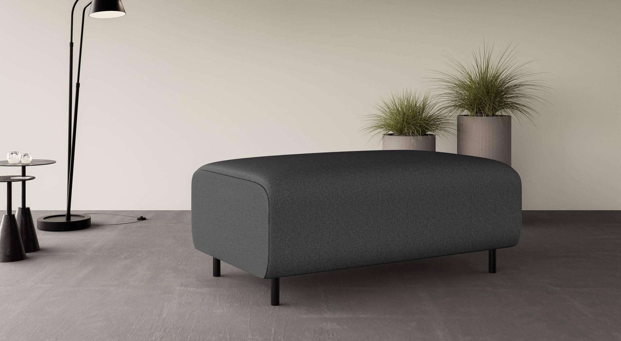 Home affaire Polsterhocker »ARROS gross mit Wellenunterfederung, Masse B/T/H: 120/70/46 cm« passend zur Serie, in hochwertiger Verarbeitung