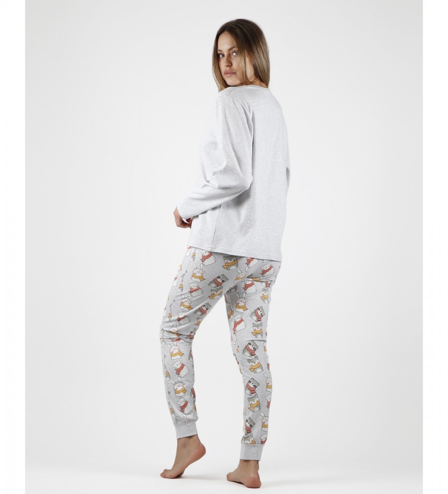 Pijama cinza Admas Hello Winter