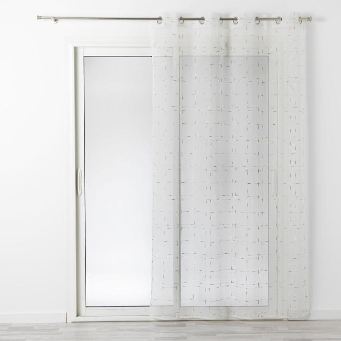 PANNEAU A OEILLETS 140X240CM DIXIE BLANC OR