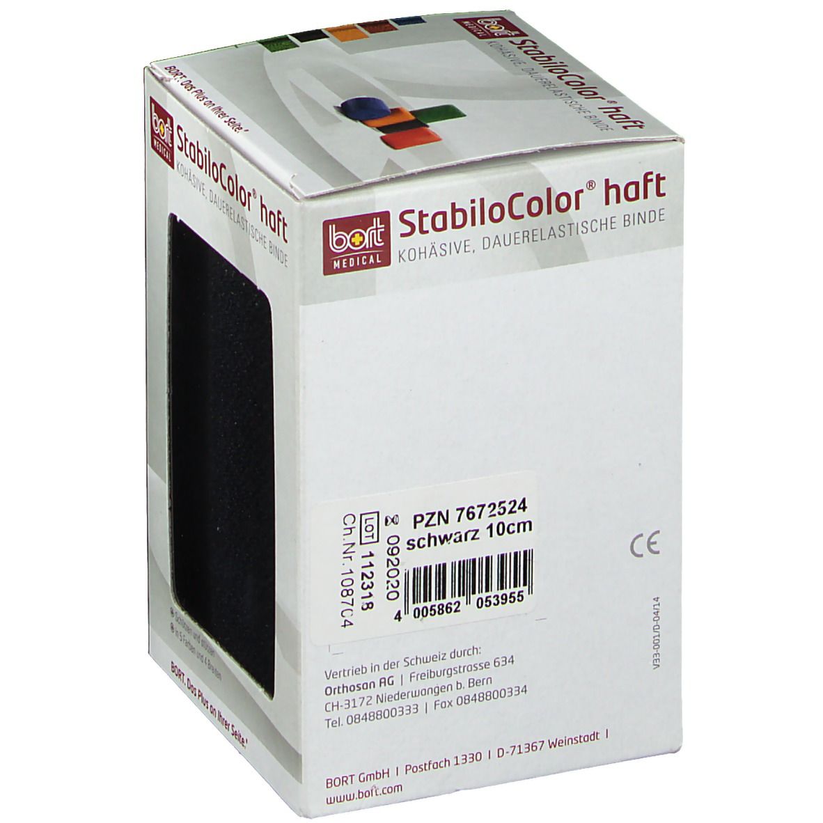 BORT StabiloColor® haft Binde 10 cm schwarz