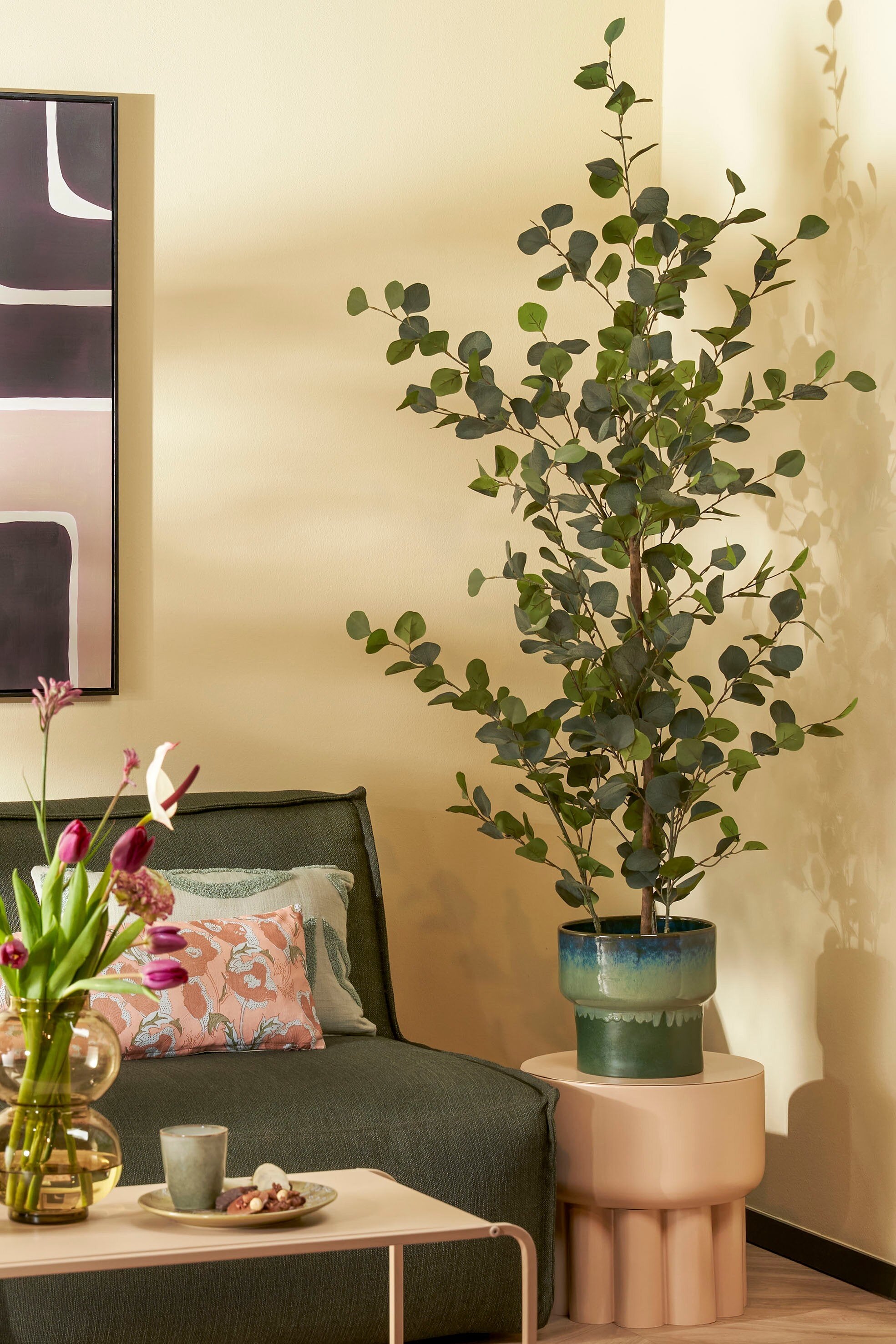 Mica Decorations Eucalyptus in pot groen - h150xd30cm