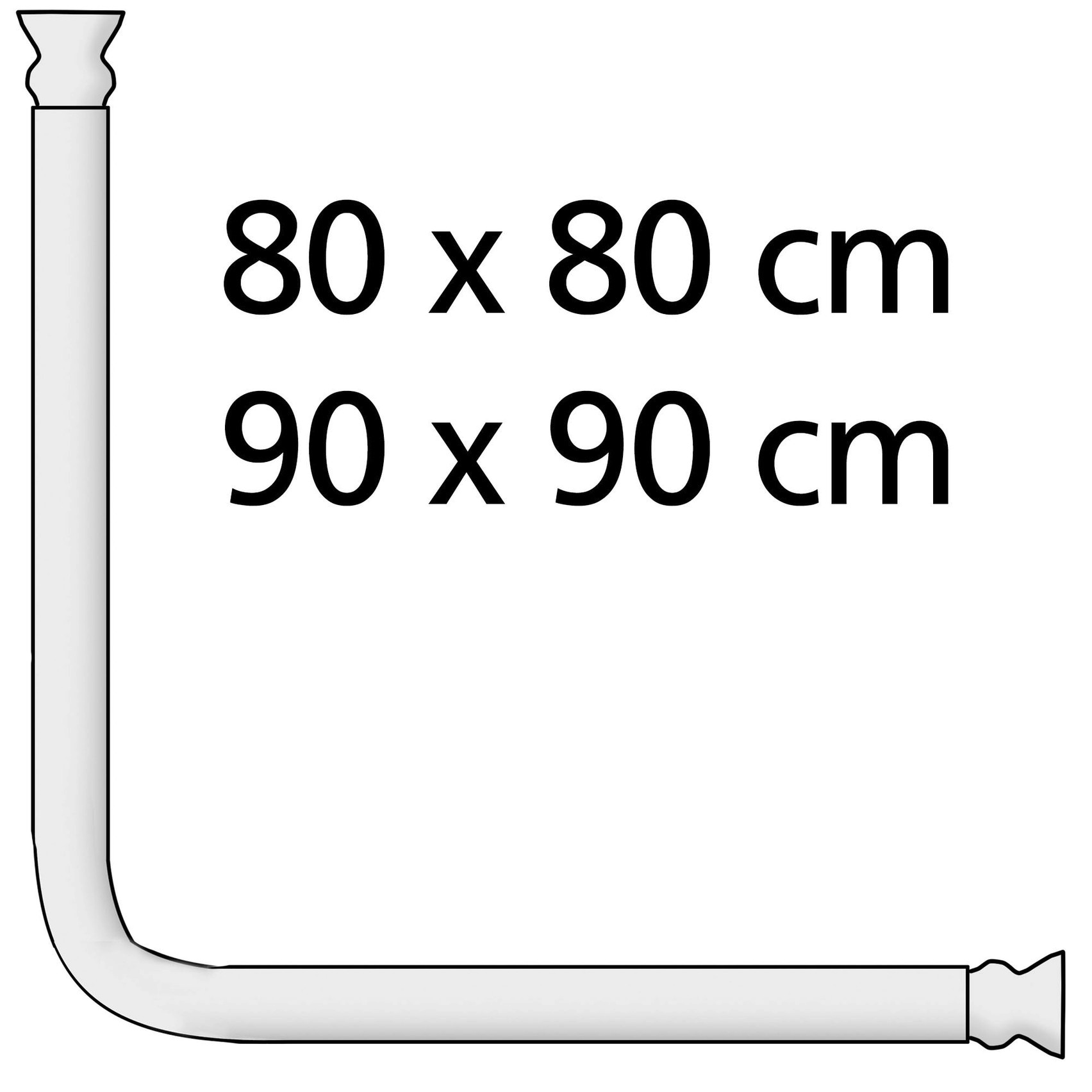 WENKO Duschvorhangstange »Universal« Fixmass variabel