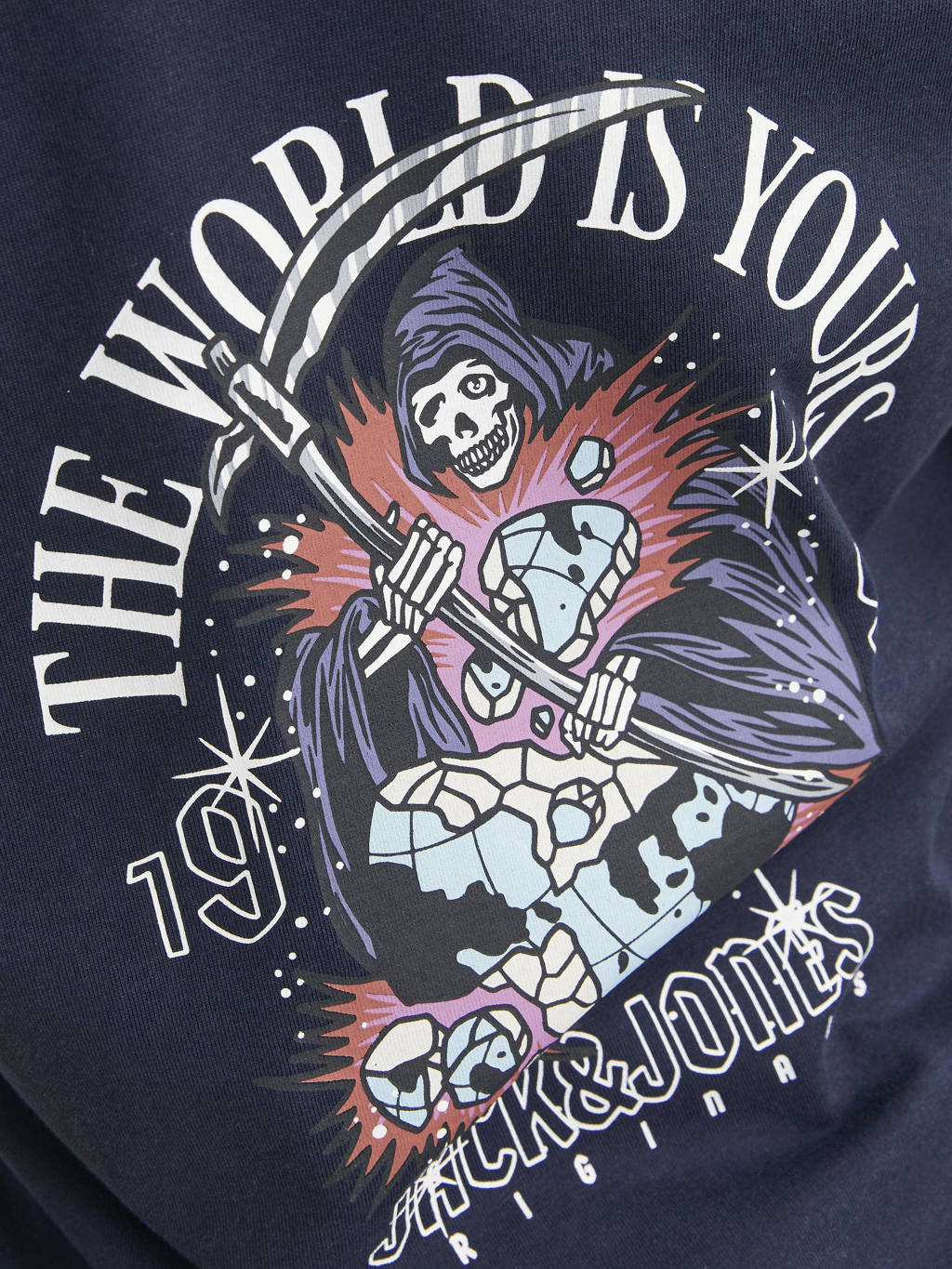 JACK & JONES T-shirt JORHEAVENS met printopdruk donkerblauw