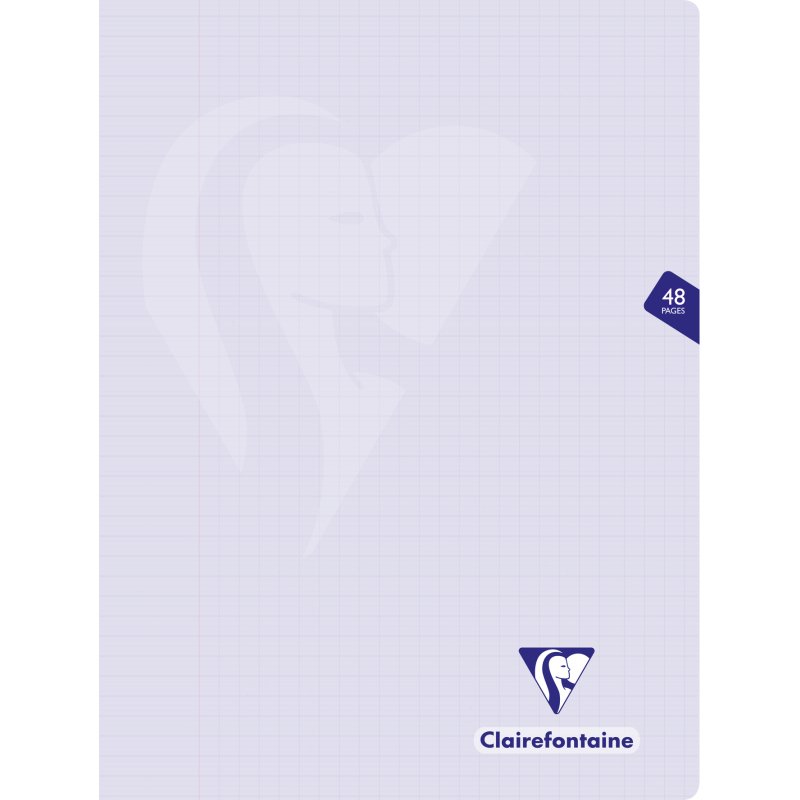 Cahier piqué Clairefontaine Mimesys Pastel 24 x 32 cm grands carreaux 48 pages couleurs assorties