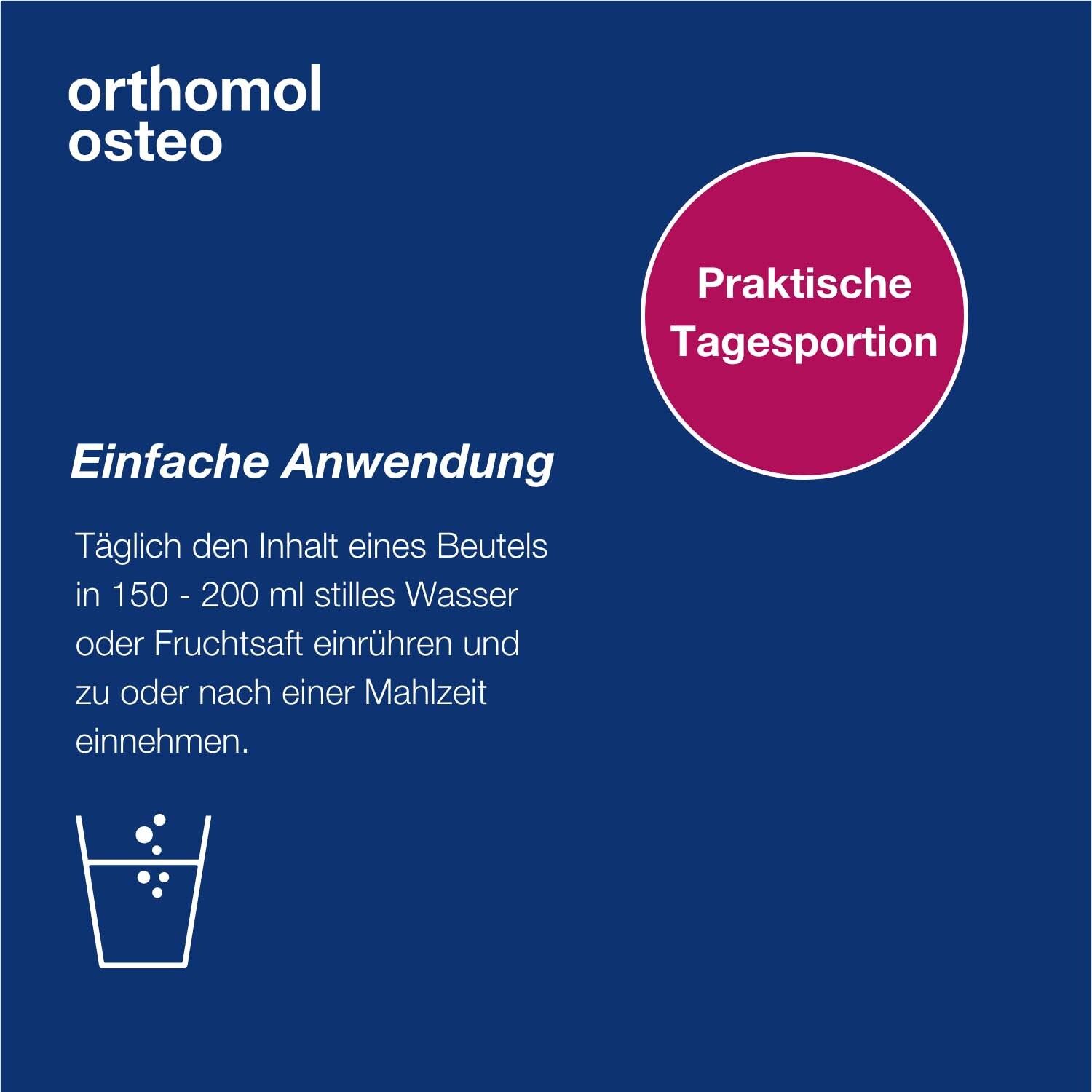 Orthomol Osteo - Mikronährstoffe für die Knochen - Nahrungsergänzungsmittel mit den Vitaminen C, D und K sowie Zink - Granulat