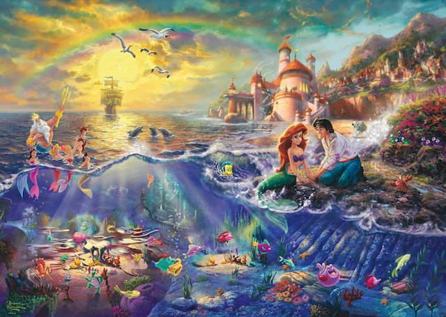 Disney The Little Mermaid Ariel Thomas Kinkade Puslespill 1000 brikker Schmidt