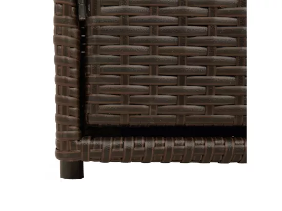 Armoire de rangement jardin marron 110x55x60,5cm résine tressée