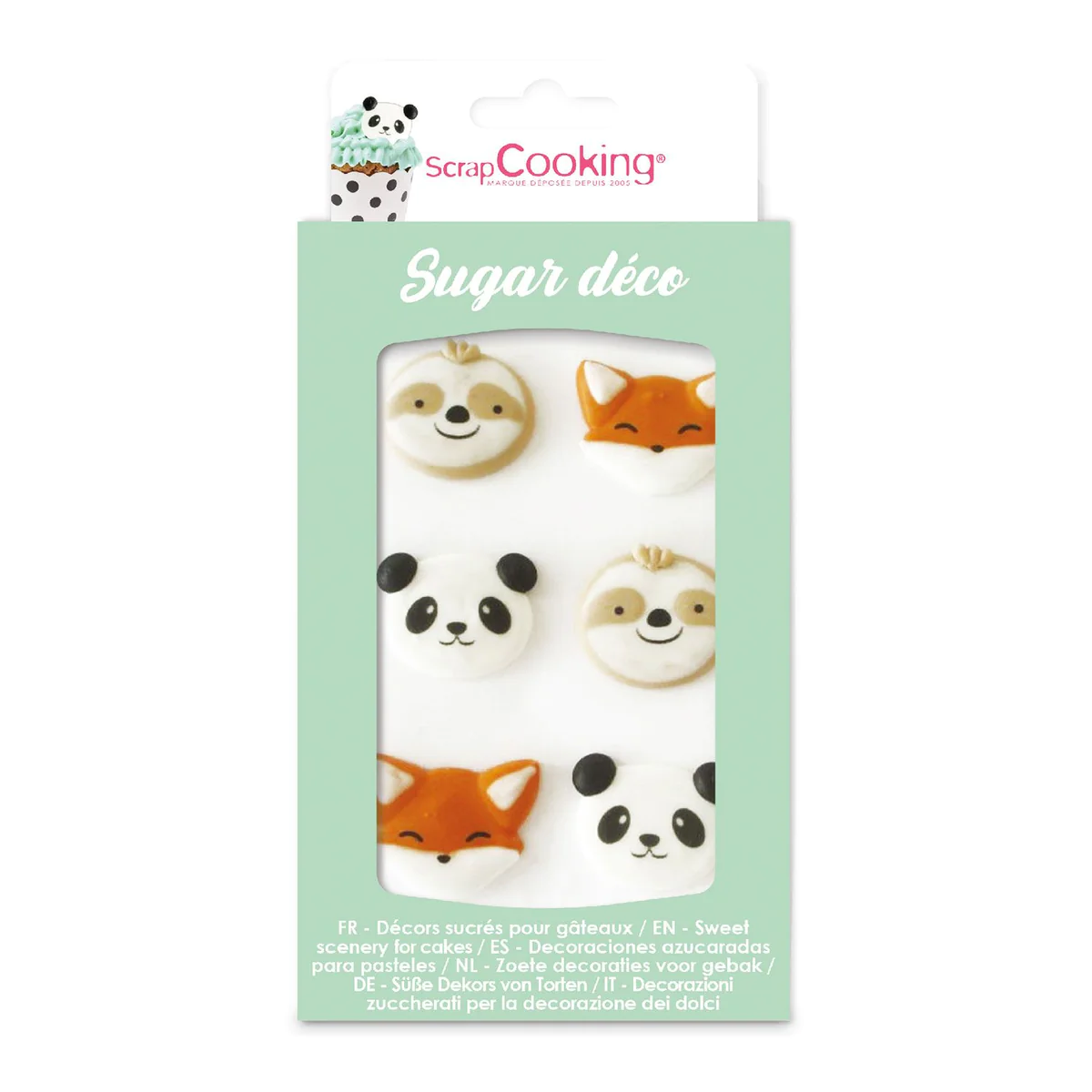 6 décors sucrés Animaux de la forêt Scrapcooking
