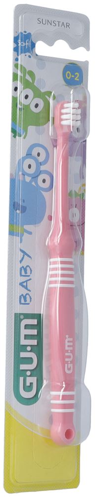 GUM Baby Zahnbürste 0-2 Jahre rosa Blist 1 Stk