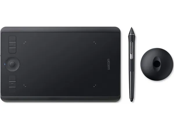 Wacom Intuos Pro Small - Digitizer - højre- og venstrehåndet - 16 x 10 cm - multi-touch - elektromagnetisk - 6 knapper - trådløs, kablet - Bluetooth, USB 2.0 - sort