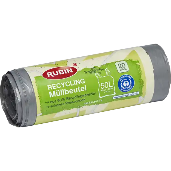 Recycling Müllbeutel mit Tragegriff 50 l