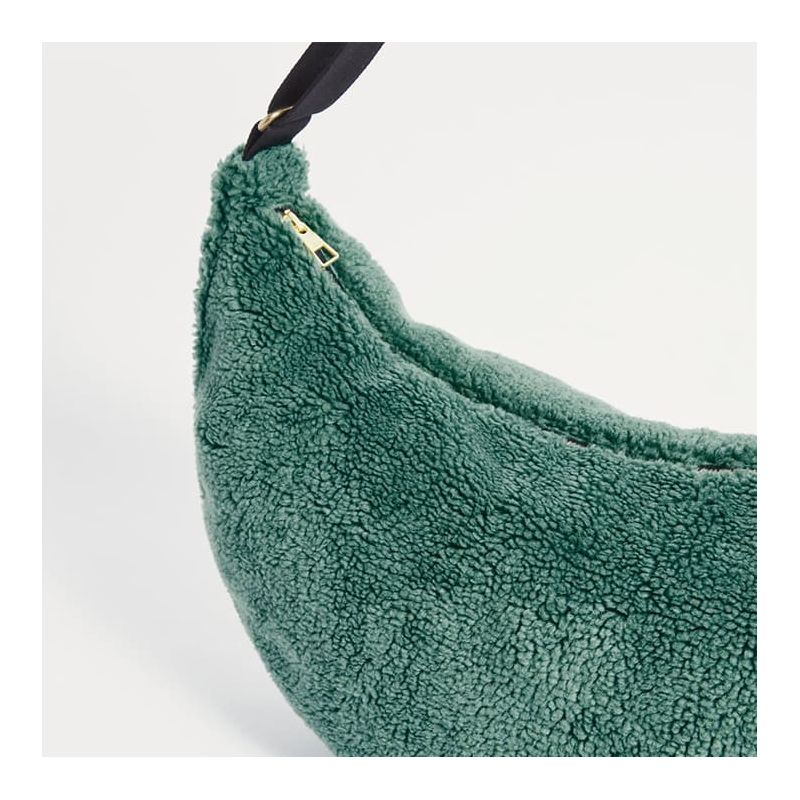 Sac bandoulière L 45 cm en Teddy Moss