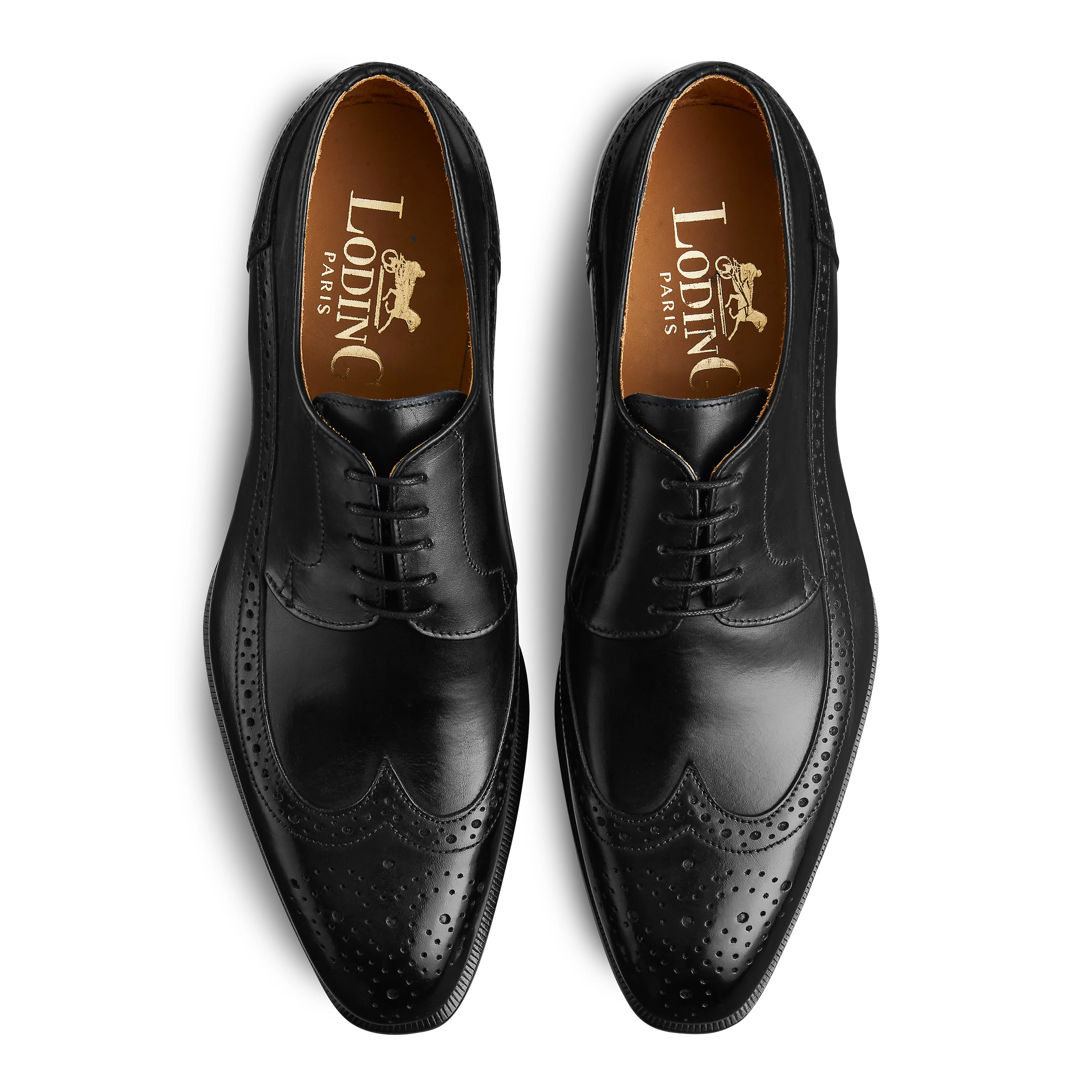 Derby Brogue à bout golf noir Savio 305