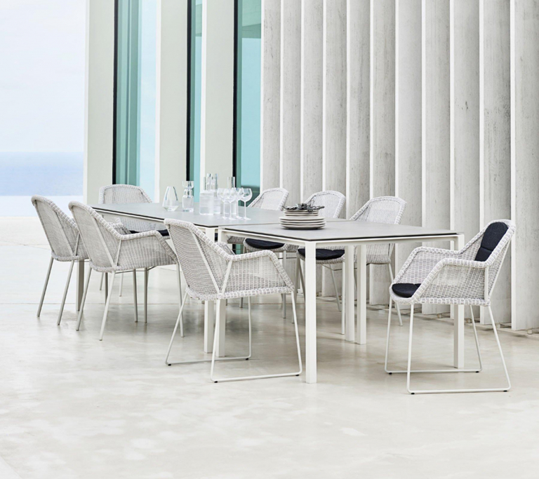 Cane-Line Zitkussen voor Breeze stapelbare tuinstoel White
