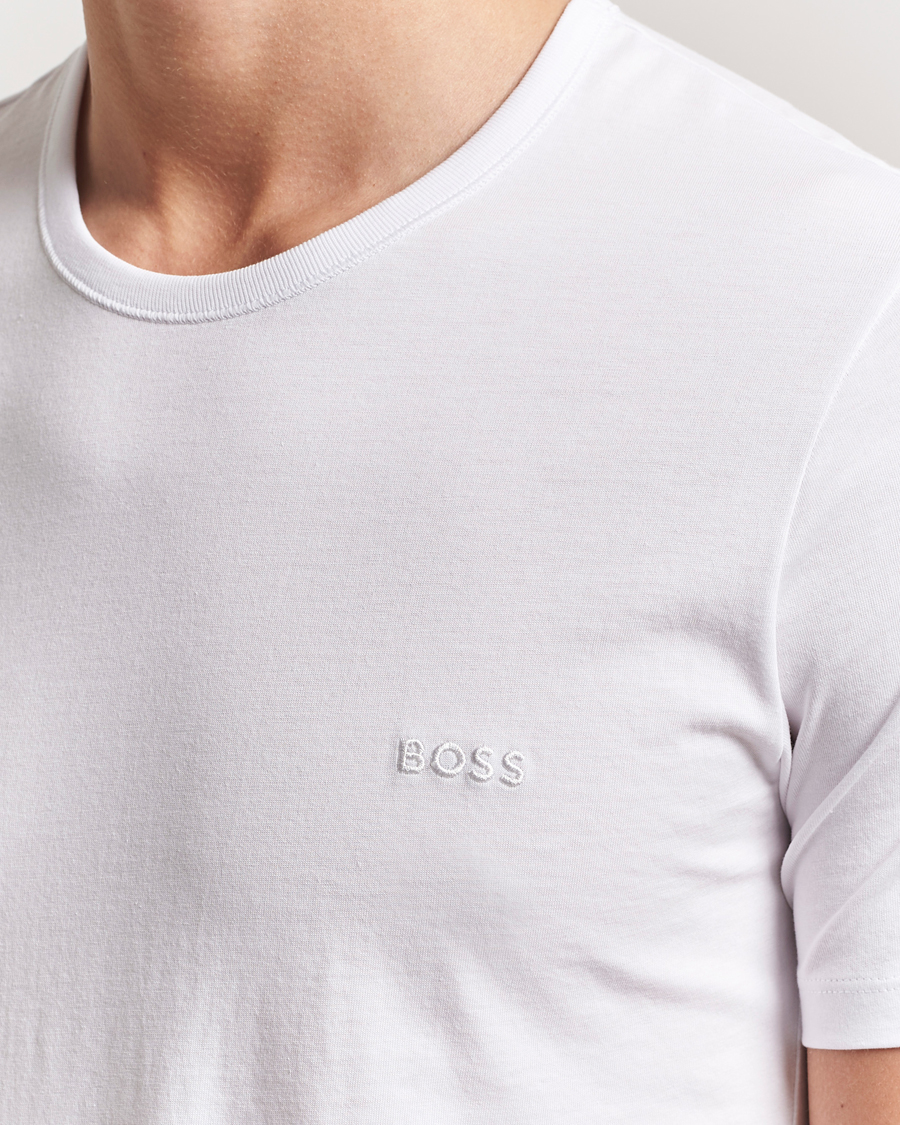BOSS BLACK 3-Pack Crew Neck T-Shirt White