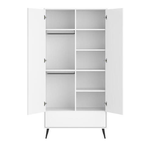 Chambre TRIO Lit 60x120 Commode Armoire BLANCA - VOX