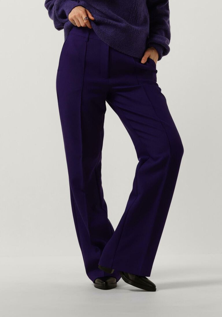 JANSEN AMSTERDAM paarse jansen amsterdam pantalon wq417 woven wide long pants