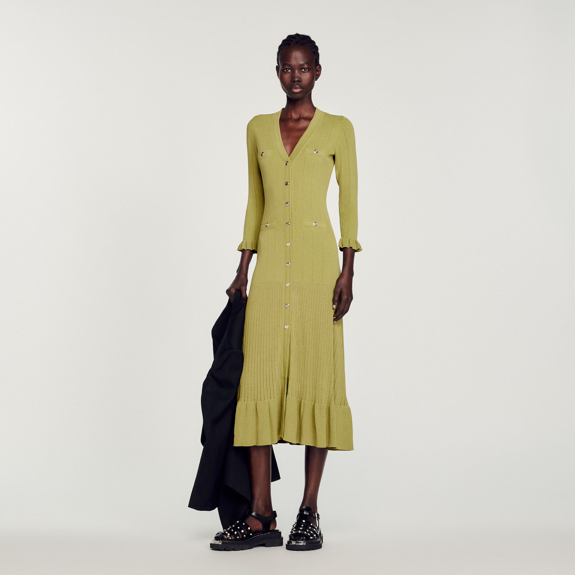 Robe longue en maille