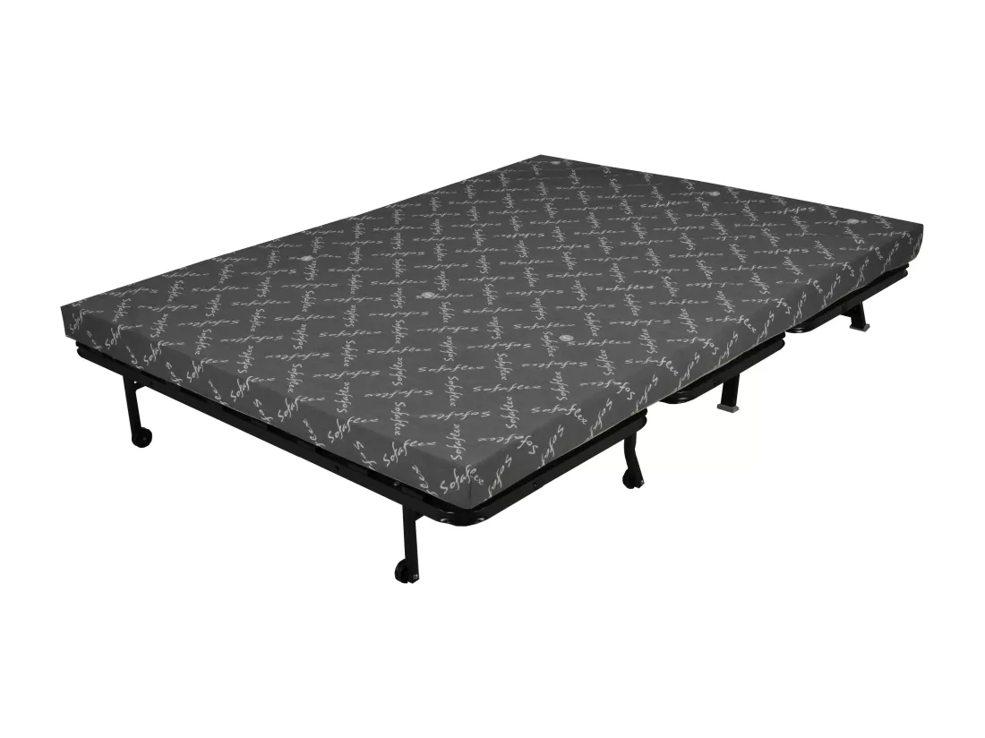 Canapé convertible BZ 100% coton bleu ciel imprimé graphique - COWBOY III