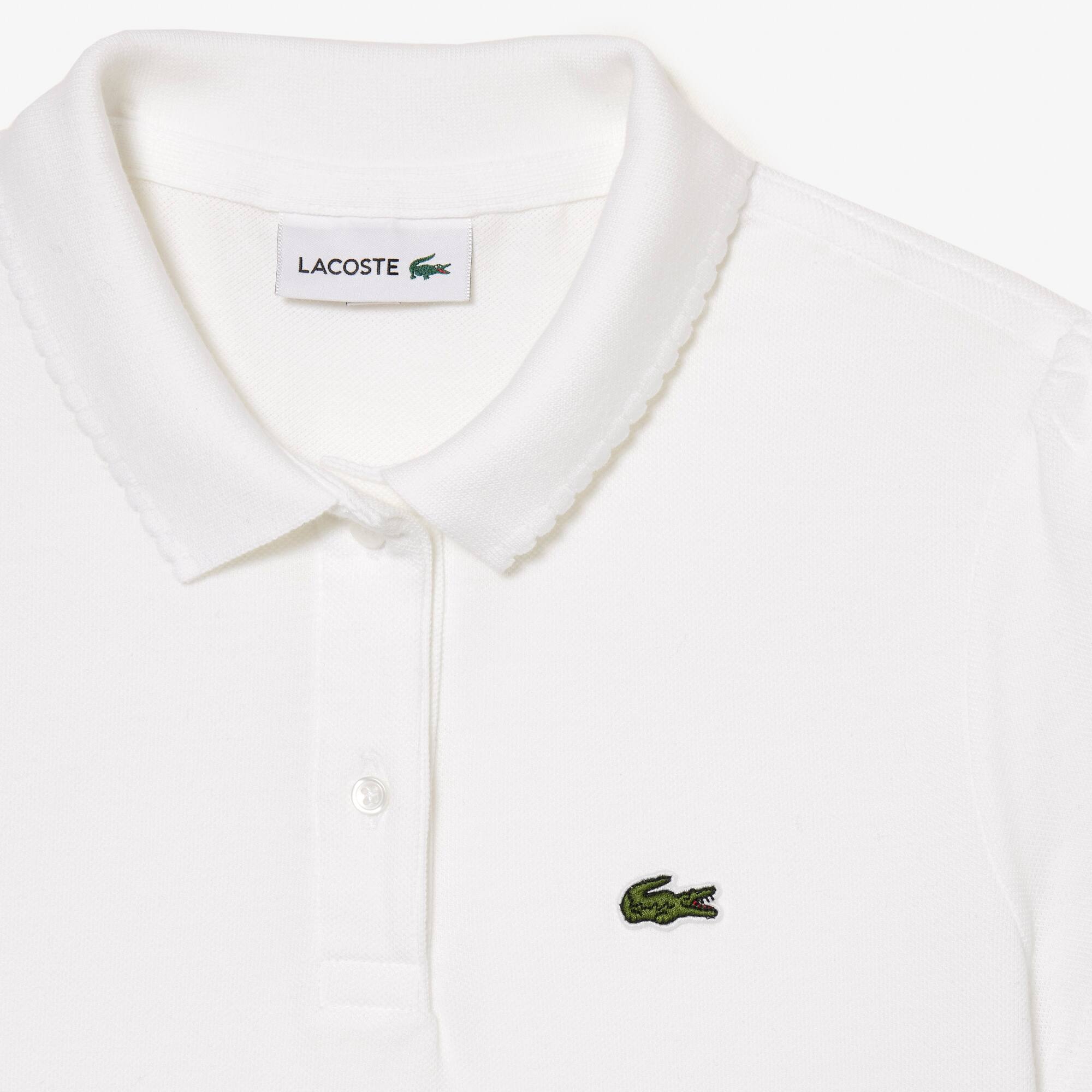 LACOSTE Mädchen-Poloshirt aus Mini-Piqué mit verspieltem Kragen Poloshirts - Weiss - Lacoste - Mädchen