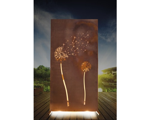 Privacyscherm paardenbloem 95 x 185 cm roest