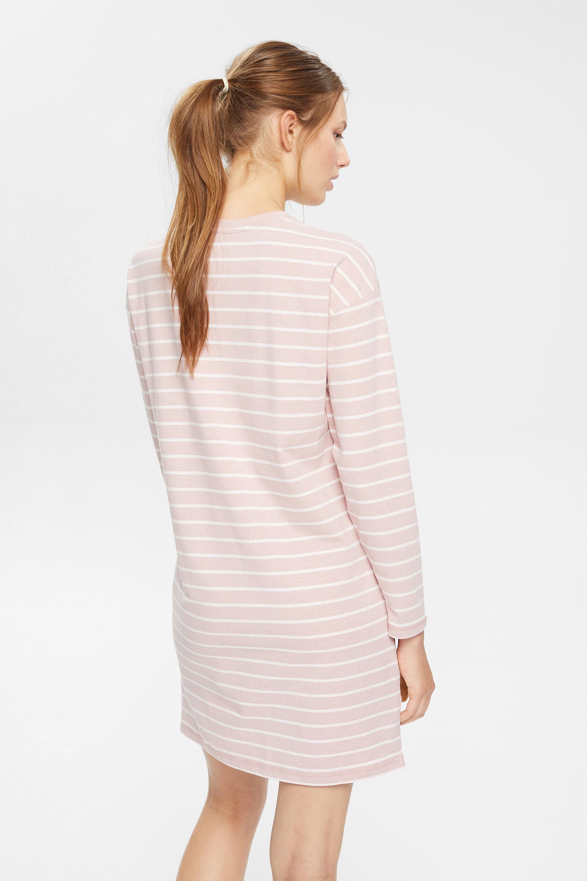 Chemise de nuit en jersey à motif rayé