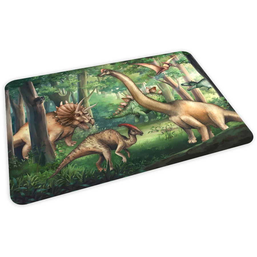 Nikima Platzset stabiles Vinyl Tischset Dinosaurier bunt