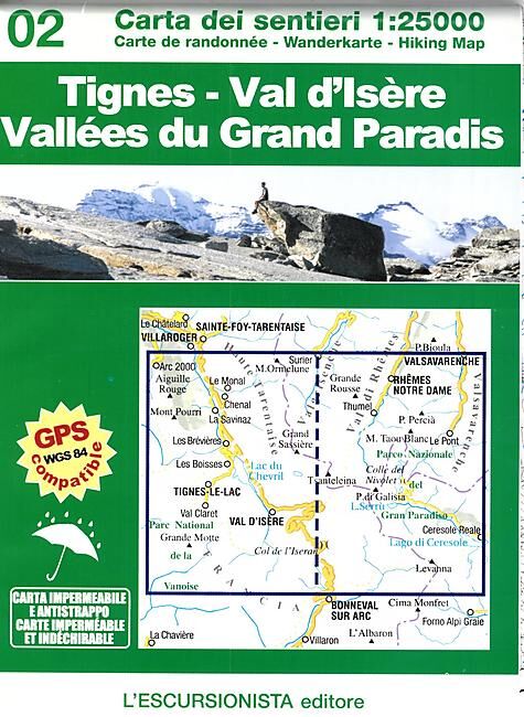 ESCURSIONISTA - 02 TIGNES VAL D ISERE GRAND PARADIS 1 25 000