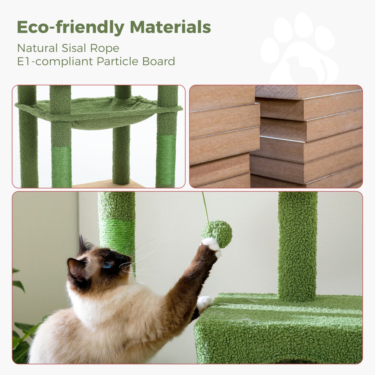Pawz Road Kratzbaum XL für große Katzen mit Hängematte