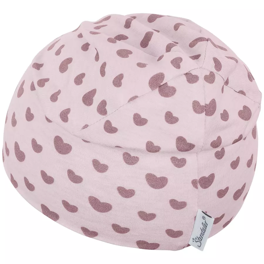 Sterntaler Slouch-Beanie Herzen rosa