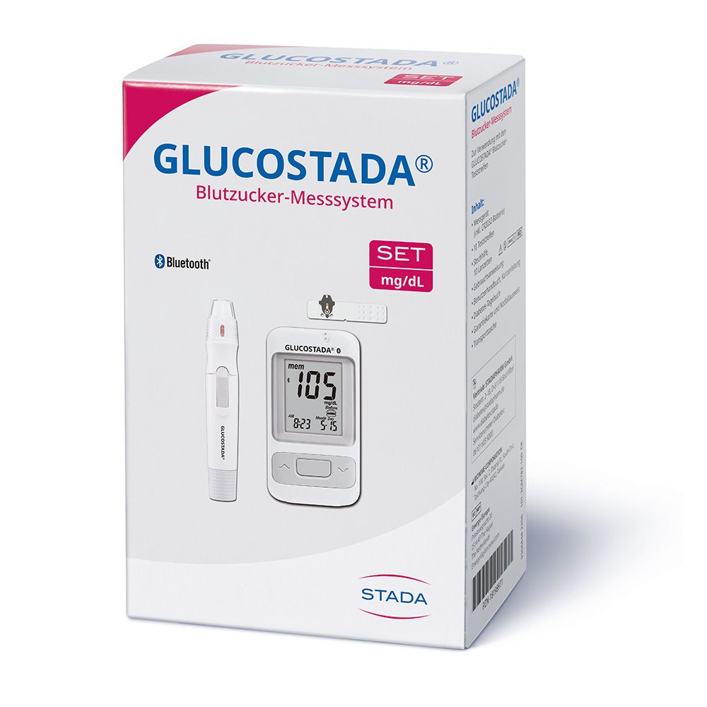 GLUCOSTADA® Blutzuckermessgerät SET mg/dL