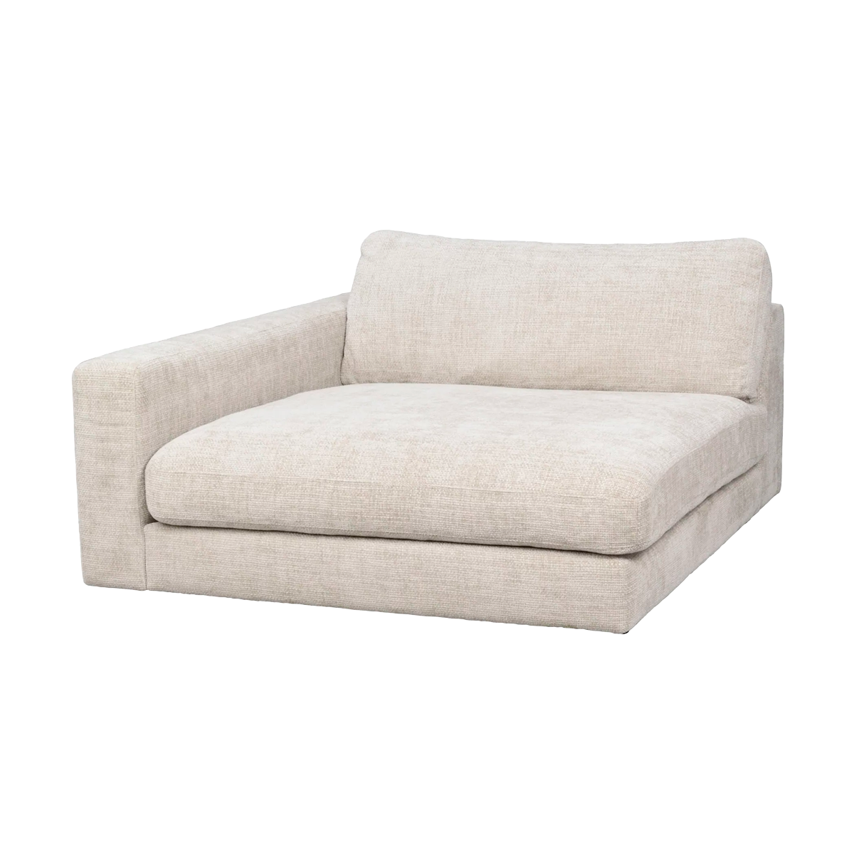 Modulaire chaise longue Duncan - links Lichtgrijs/beige