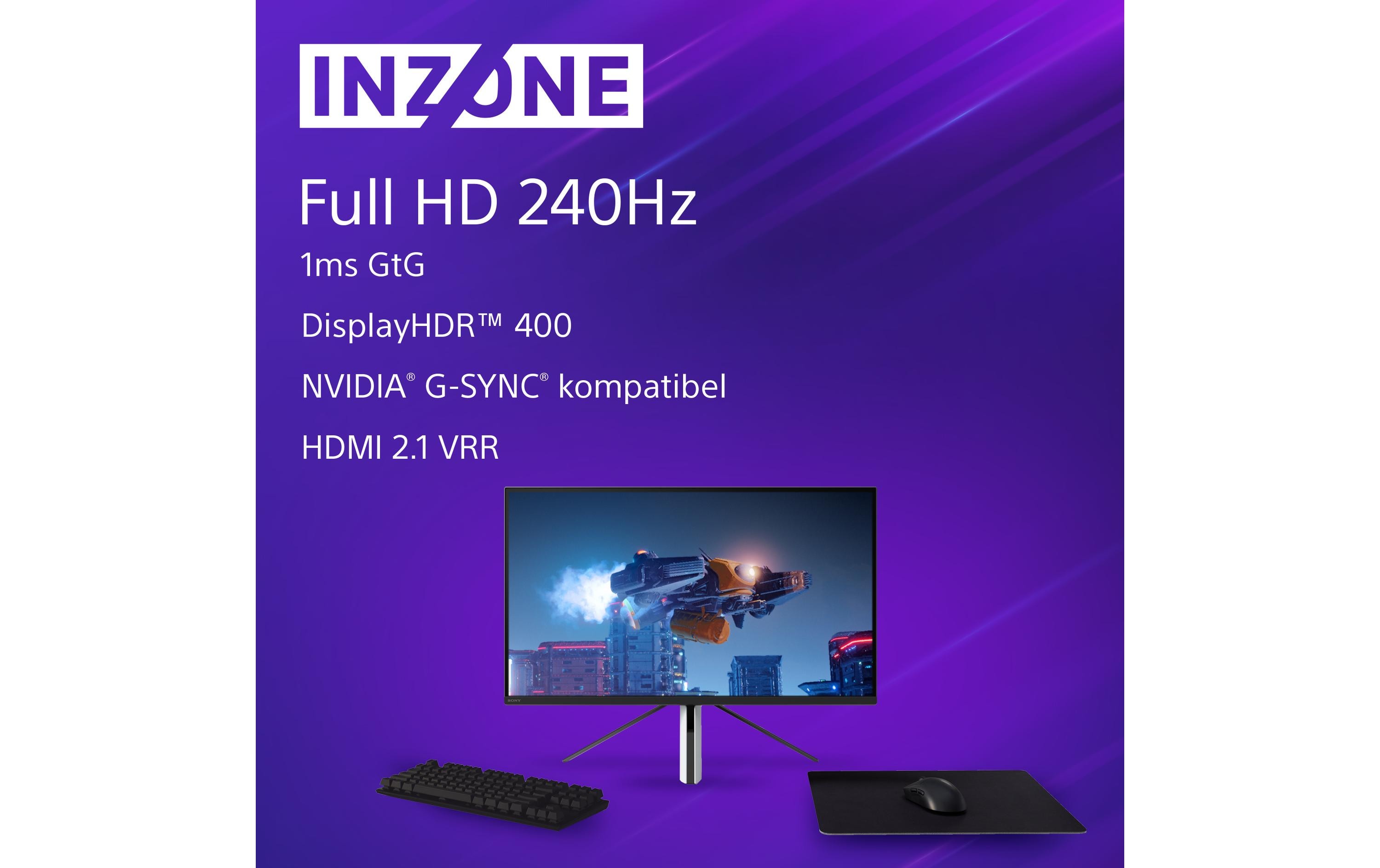 Monitor Inzone M3<br>27 Zoll Full HD HDR Gaming-Monitor mit 240 Hz, IPS 1 ms und NVIDIA G-SYNC Kompatibilität