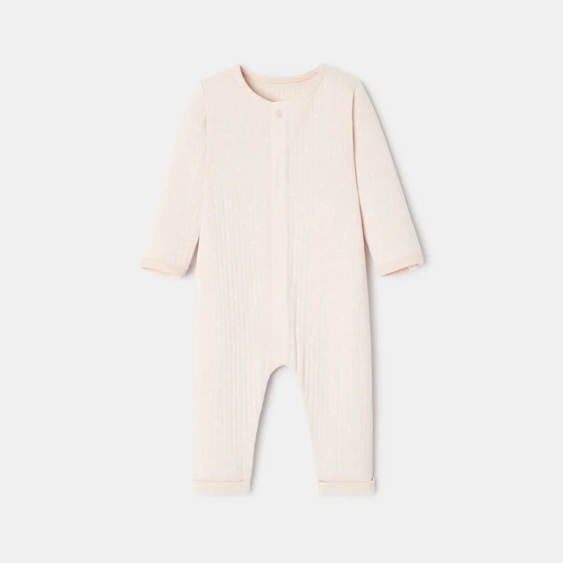 Combinaison en maille tubique rose naissance Absorba Rose