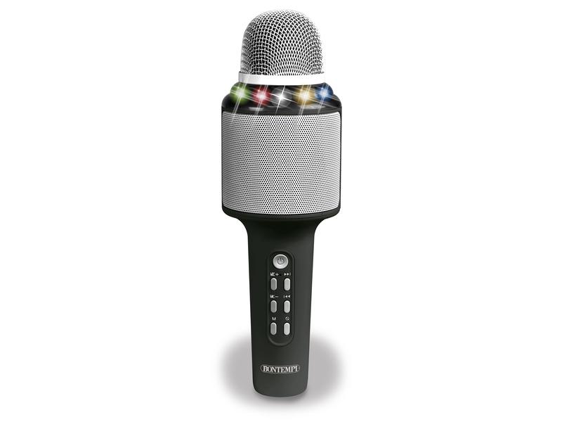 Bontempi Musikinstrument Karaoke Mikrofon Drahtloses Karaoke-Mikrofon mit Lichteffekten