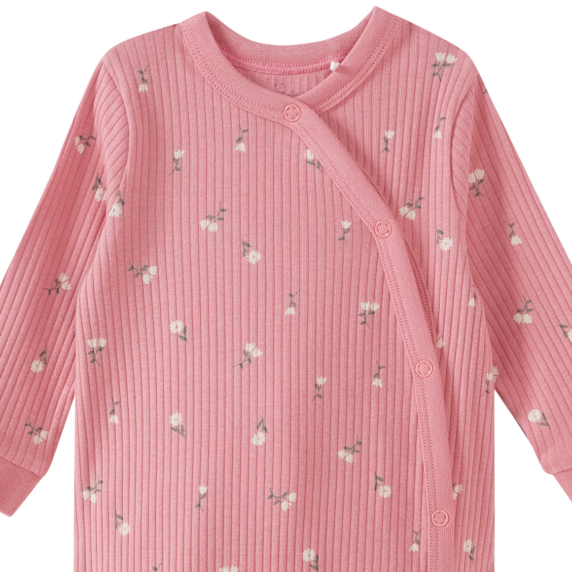 Topomini Pure Collection Newborn Schlafanzug mit Rippstruktur dunkelrosa