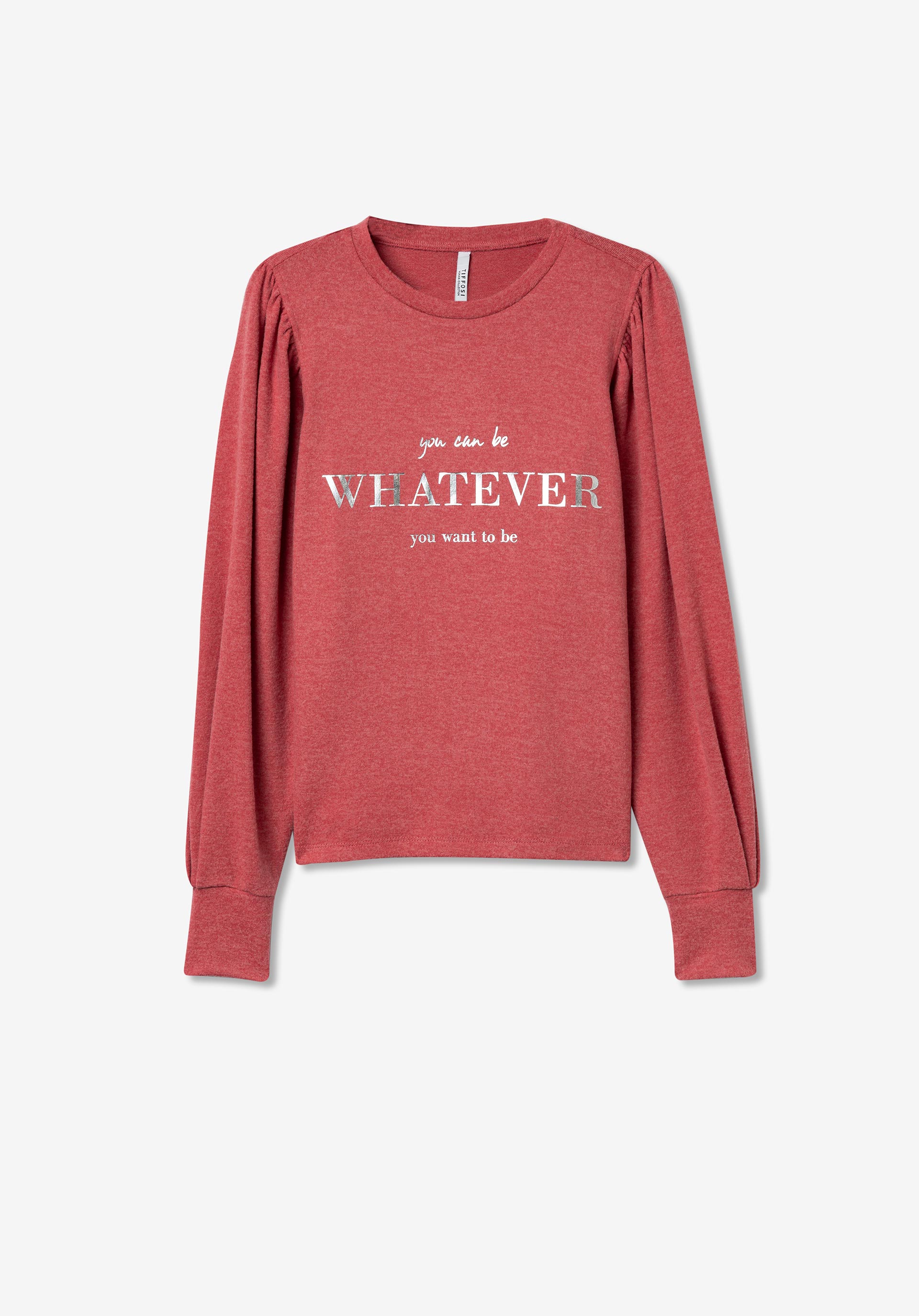 T-shirt Toque Suave com Texto Frontal