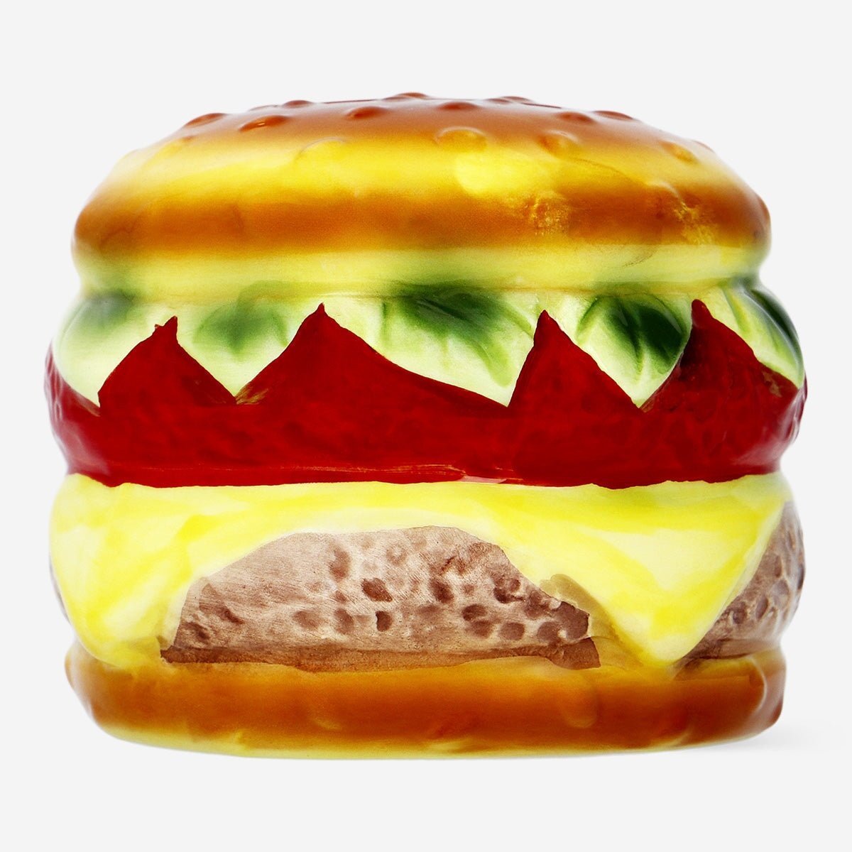 Burgerformet sparebøsse